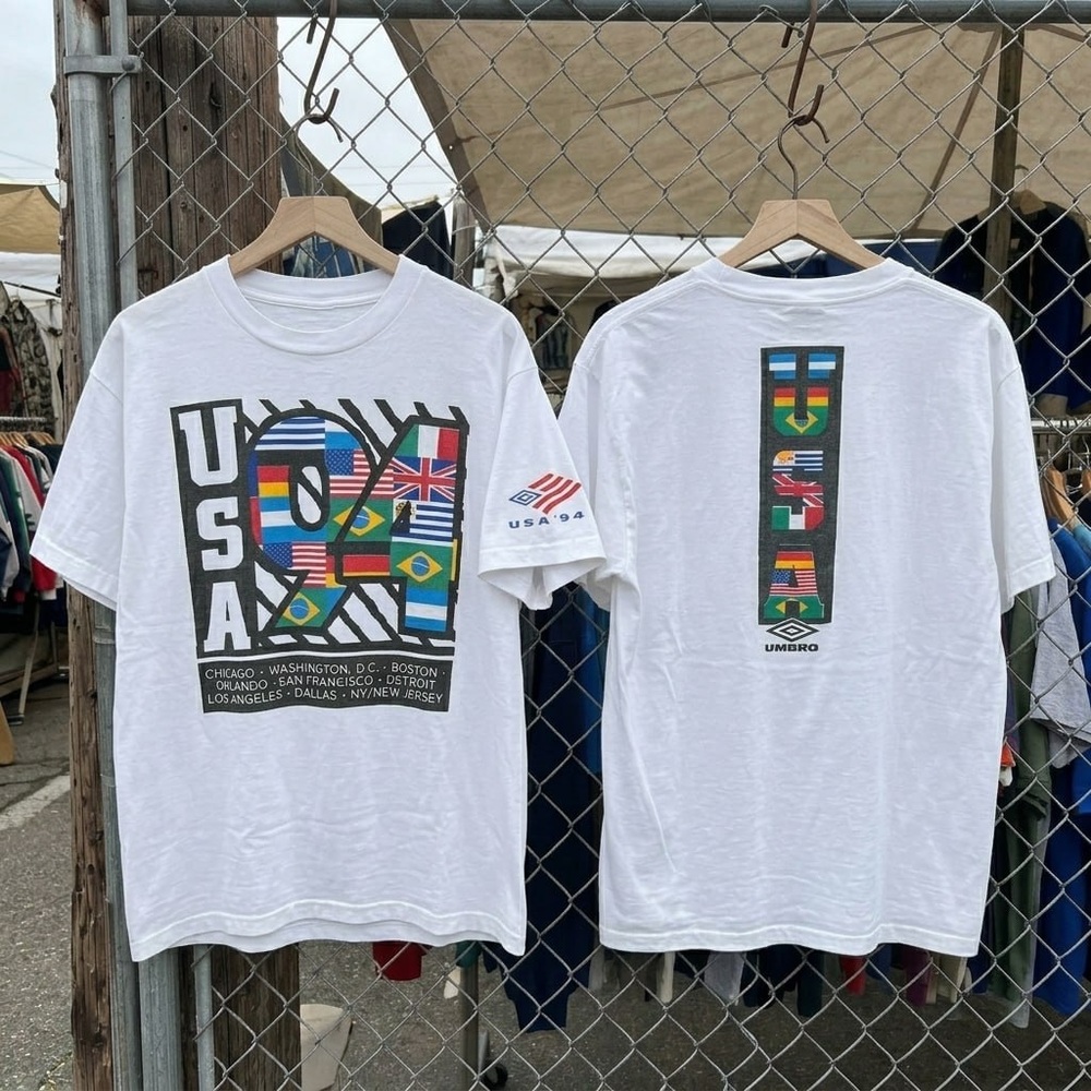 USA World Cup 94 white Tshirt remake